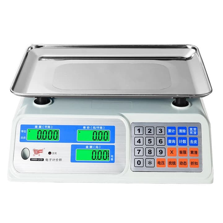 Kaifeng Electronic Pricing Scale with Stainless Steel Tray, LCD Display, Direct Supply for Amazon Commercial Scales