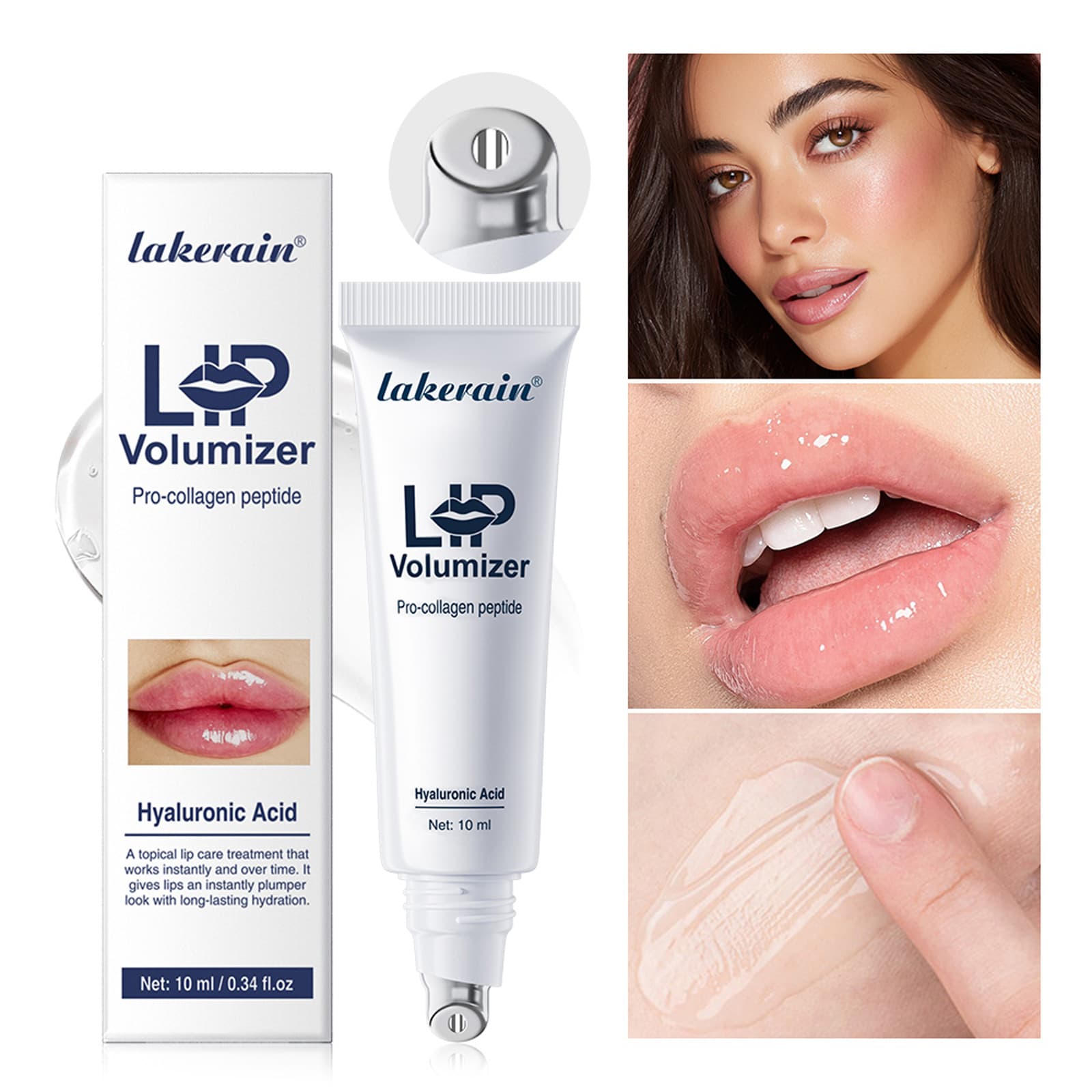 Cross-border hyaluronic acid instant lip plumping serum, reduces lip lines, lip care, lip gloss, lipstick, lip balm, makeup wholesale