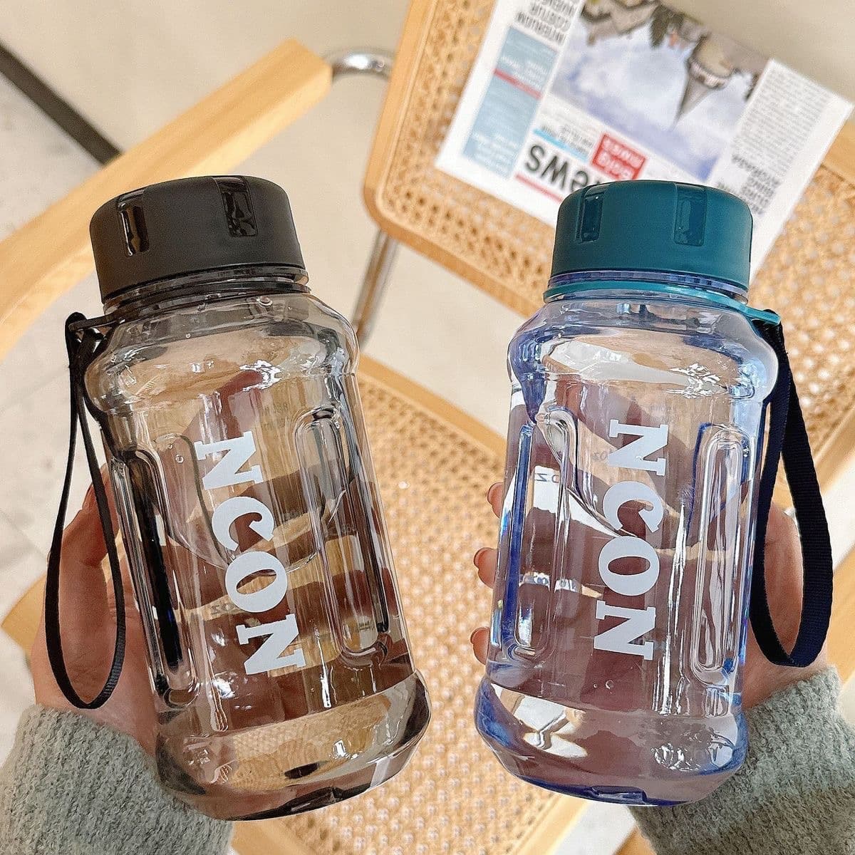 Large Capacity Water Bottle Heat-Resistant Portable Filter Tea Cup Creative Shockproof Student Unisex Outdoor Sports Fitness Water Bottle