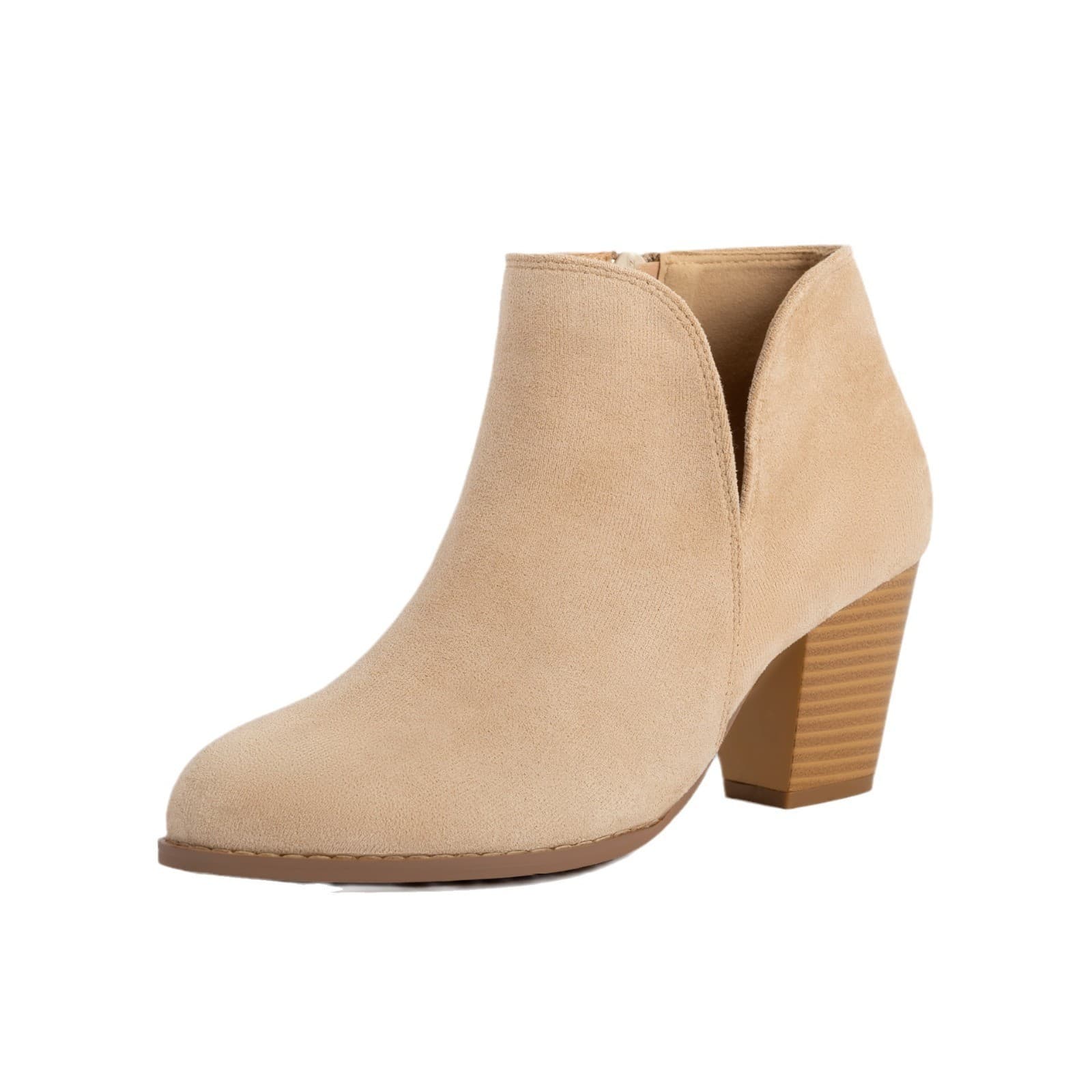 Boots Ankle Boots Autumn Winter Cross-Border Stock Round Toe Suede Chunky Heel Ankle Boots Outer Wear High Heel Black Plus Size Women's Boots