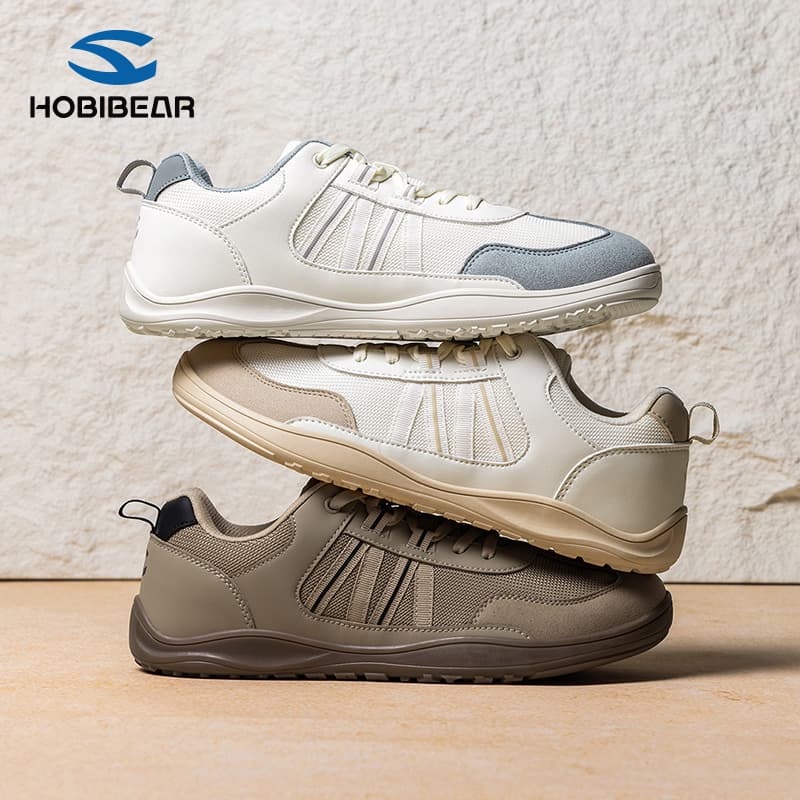 HOBIBEAR Wide Toe Shoes Spring Autumn Men's Lightweight Casual Sneakers Outdoor Agility Shoes Wear-resistant Running Shoes Factory Direct