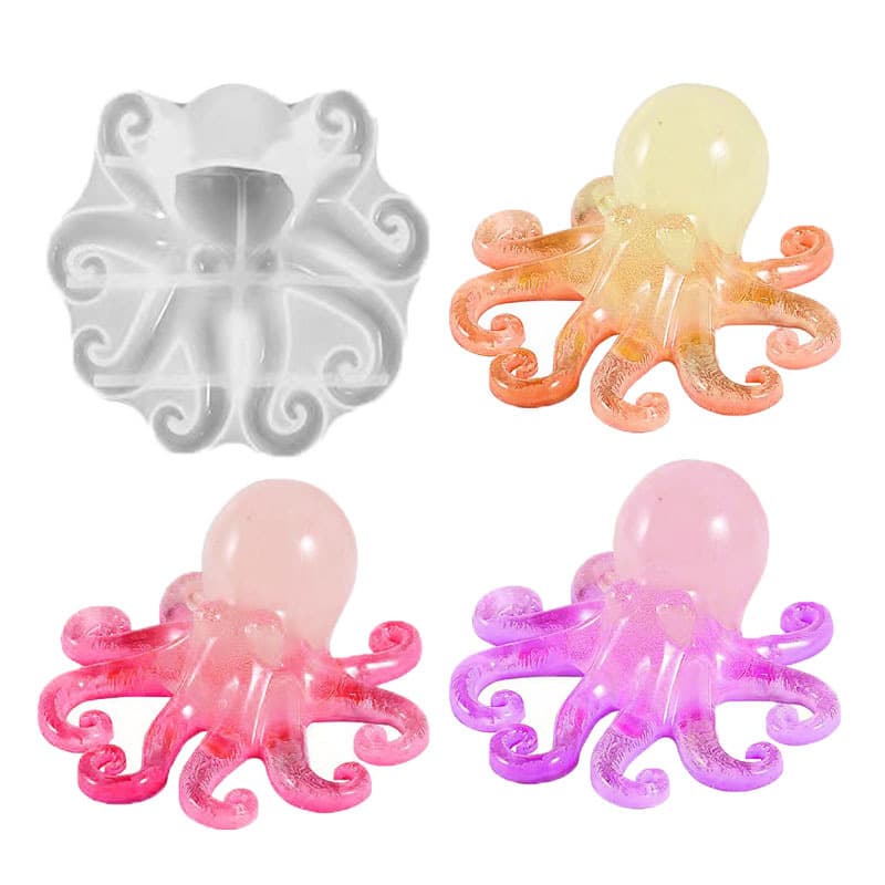DIY Crystal Epoxy Resin Plaster Mold Mirror Ocean Octopus Silicone Mold Decorative Ornament