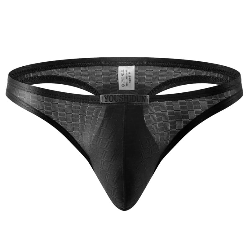 Men's Underwear Sexy U-Pouch Sporty Fitness Running Low-Rise Seamless Cool Breathable Thong T-Back 533
