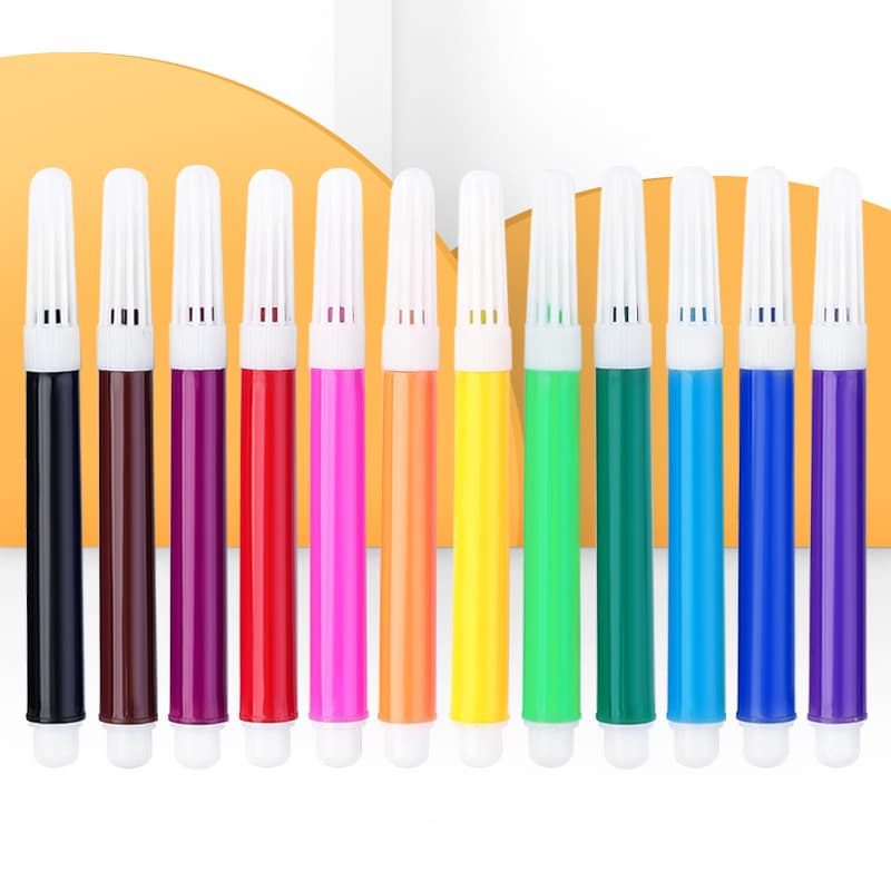 Children's Drawing Watercolor Pens, Easter Egg Simulation Egg Doodle Painting, Washable 12-Color Brushes