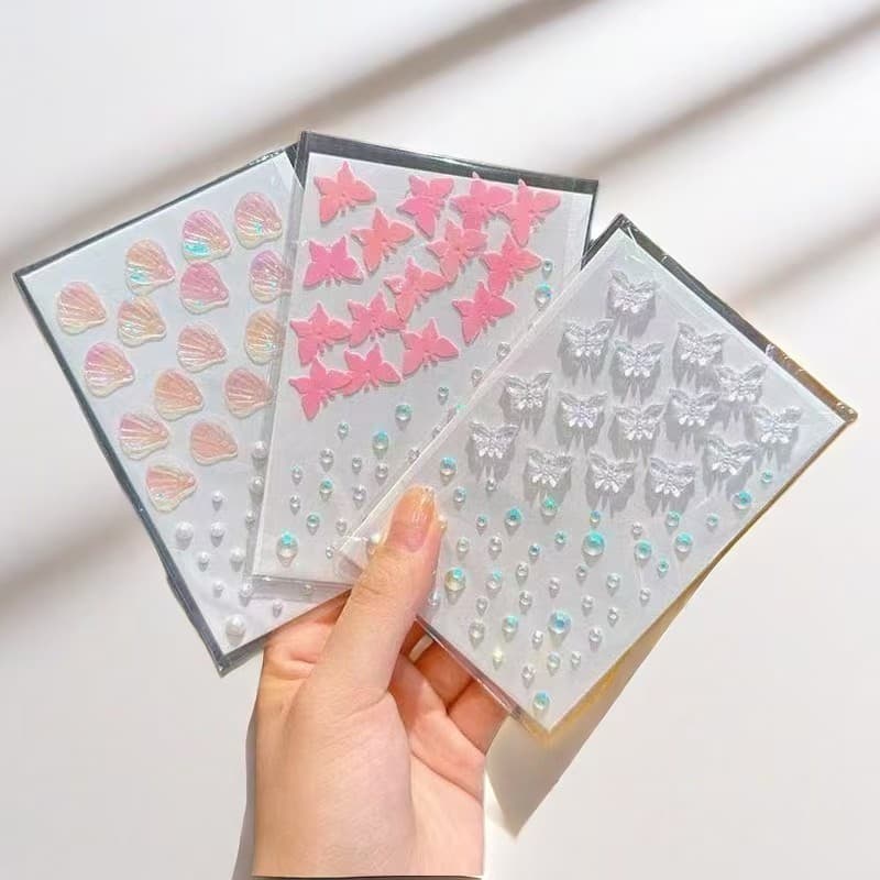 Children's Face Stickers for Girls, Pearl Face Stickers, Stage Makeup, Dance Performance, Aurora
