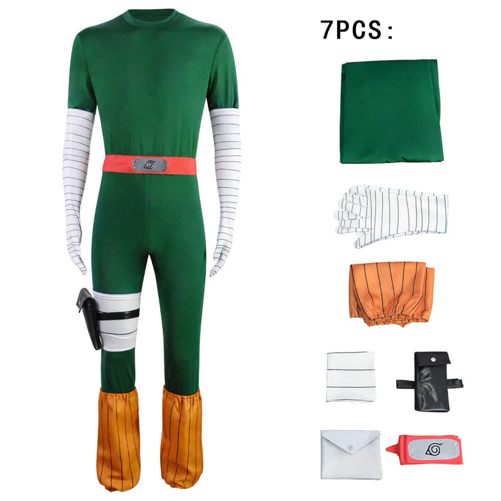 Ninja Cosplay Costume Rock Lee Cosplay Suit Halloween Comic Con Role-Playing Jumpsuit Factory Stock