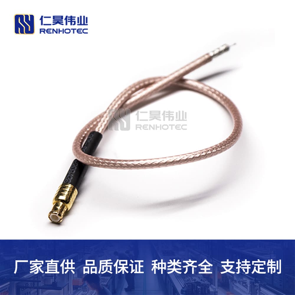 MCX cable male connector 180-degree RG174 coaxial cable stripping and soldering cable length optional