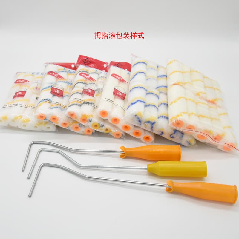 Mini Dead Angle Roller Brush Cotton Thread Thumb Roller Thumb Stand Polyester Blend Brush Hardware Tools