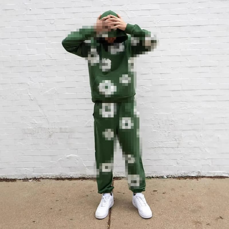 450G Heavyweight 1:1 Foam Print Kapok Hoodie DENIM TEARS Hoodie Cross-Border