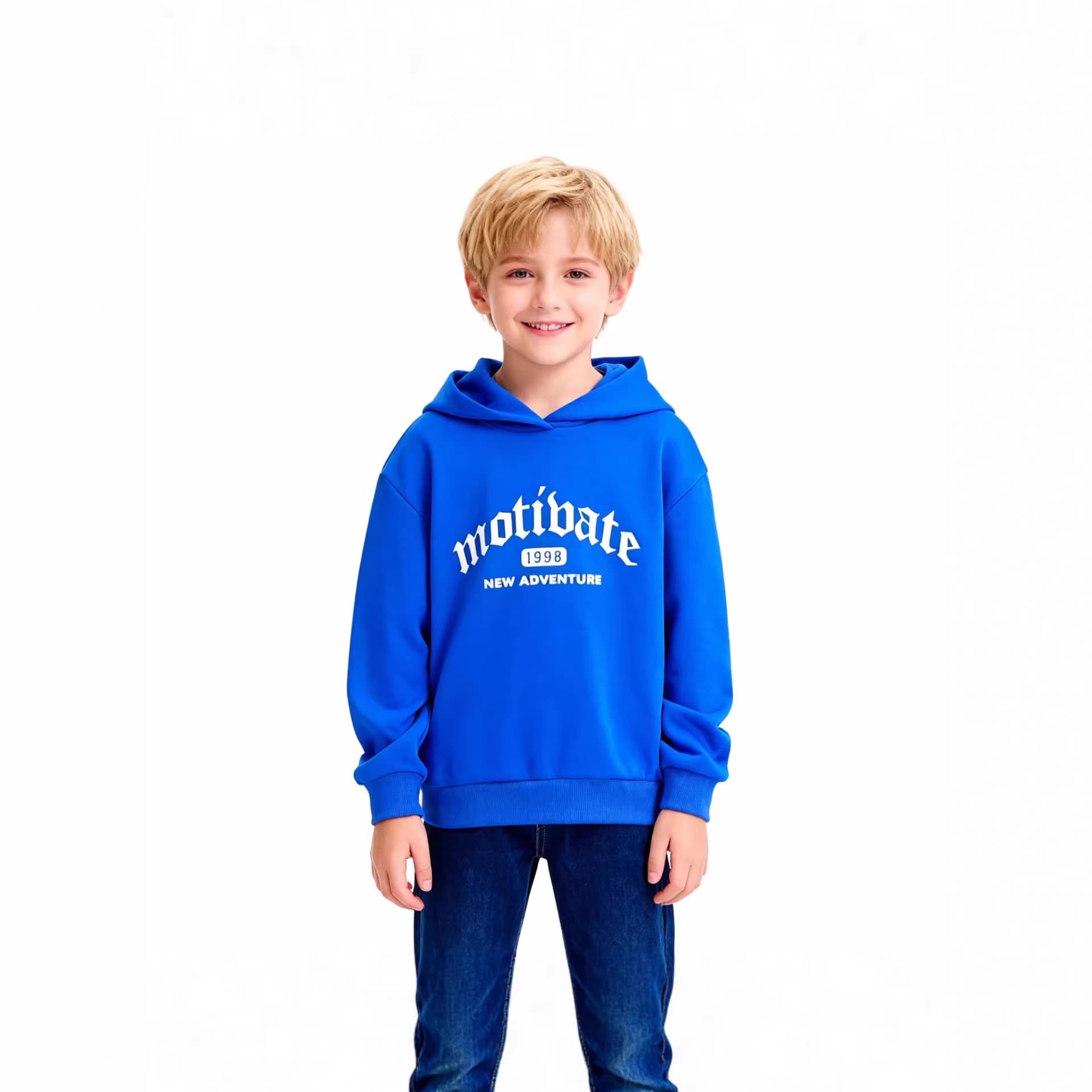 Cross-border foreign trade spring and autumn boys' long-sleeved letter printed Korean hoodie children's Amazon wear fashionable casual sweatshirt