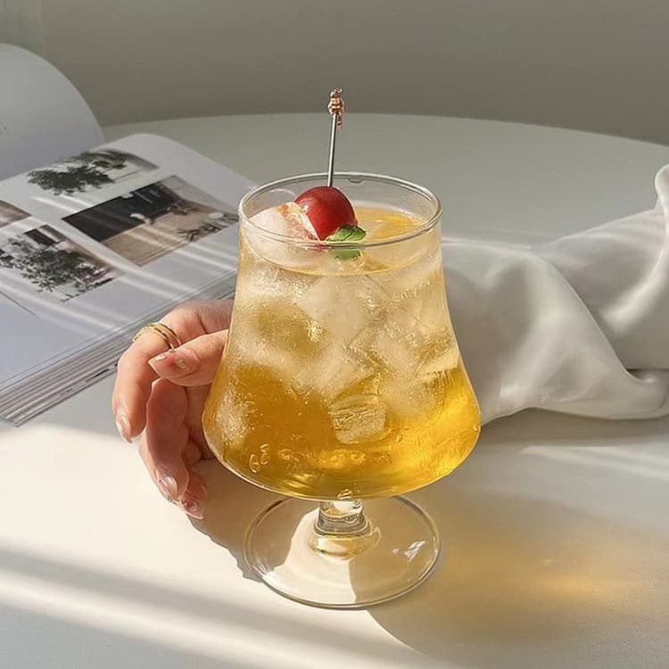Trendy Restaurant Juice Bubble Water Cup Whiskey Cup Fragrance Cup Bartender Style Cocktail Glass Brandy Cup