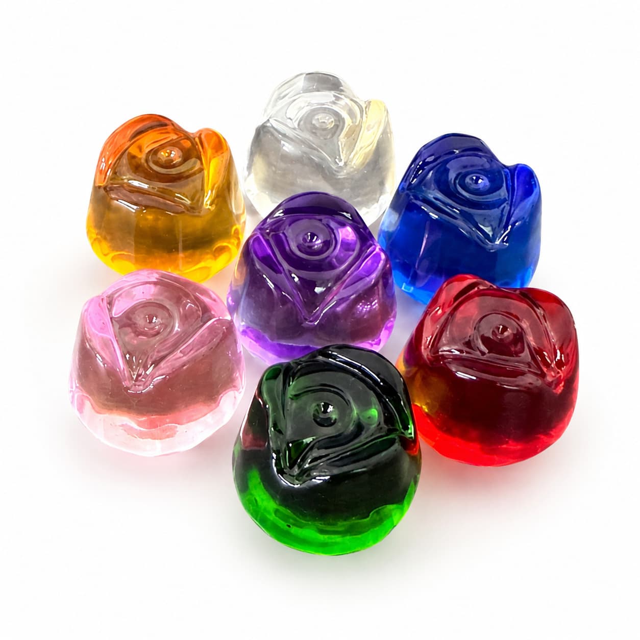 Crystal Rose Head Preserved Rose Bud DIY Decorative Glass Rose Bud Preserved Rose Bud