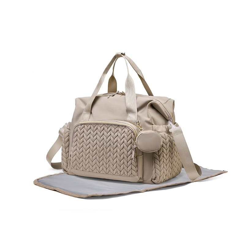 Cross-border Mom Diaper Bag Multifunctional Baby Outing Fashionable Mother's Backpack Large Capacity Multi-compartment Storage