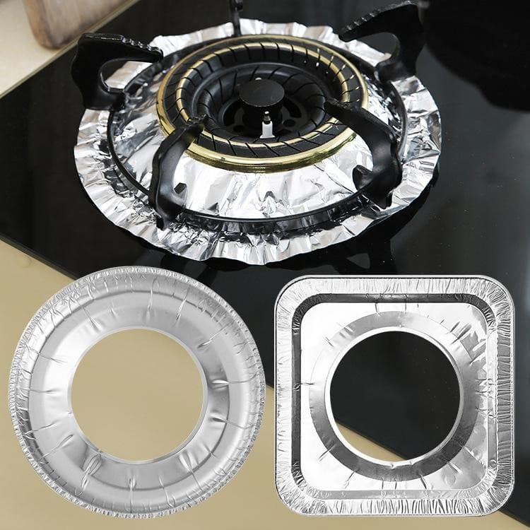 Disposable Household Kitchen Stove Mats, Oil and Stain Resistant Aluminum Foil Pads for Gas Ranges