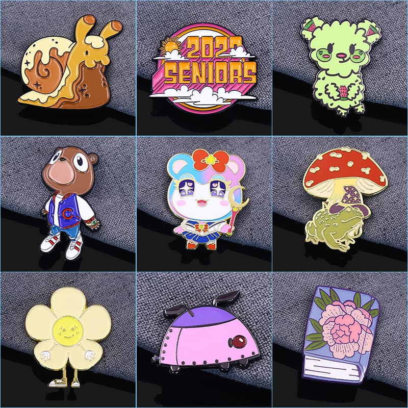 Customized metal badges, cartoon imitation enamel brooches, commemorative school badges, class emblems, corporate badges, customization
