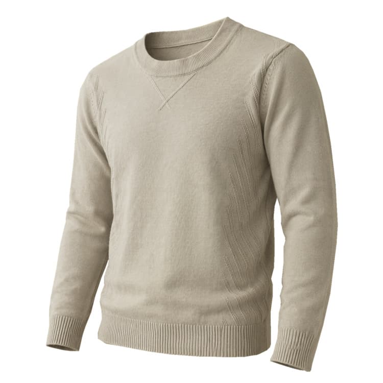 New winter British casual sweater men's pullover long-sleeved fashionable urban round neck sweater for men