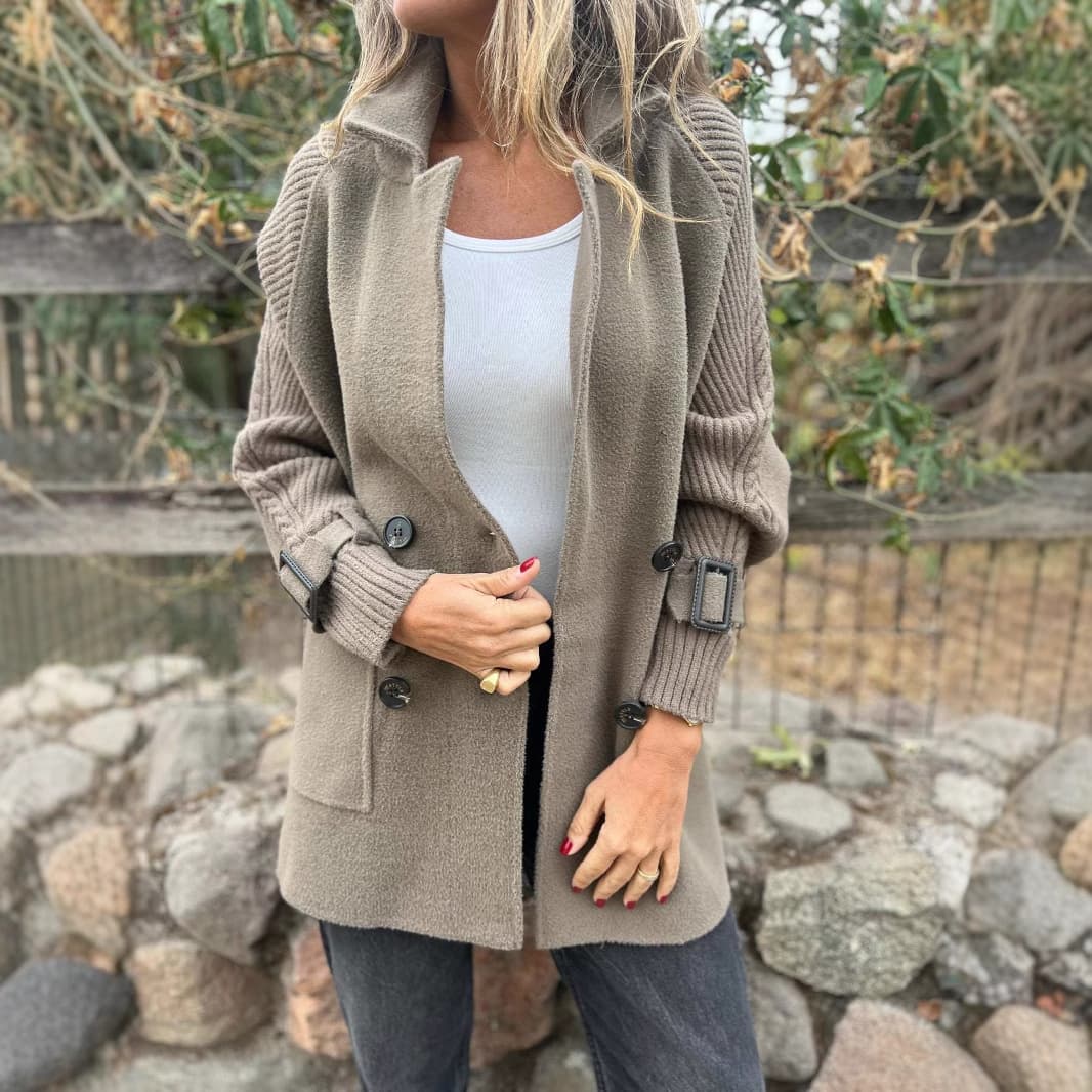 2025 Cross-Border European, American, Russian Foreign Trade Autumn Women's Wear New Knitted Double-Faced Wool Mid-Length Coat Cardigan