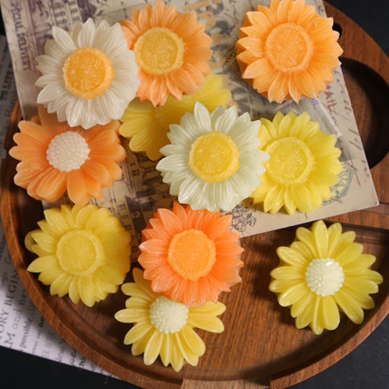 Sunflower Daisy Candle Mold, Sun Flower Candle DIY Flower Aroma Stone Handmade Soap Plaster Mold