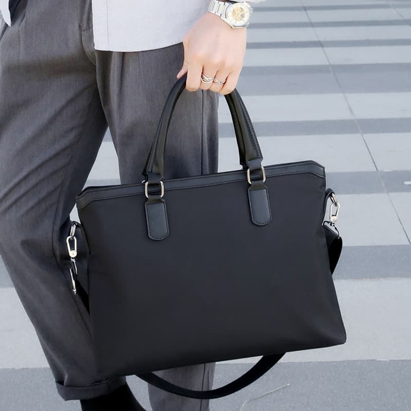 2023 New Briefcase Oxford Business Casual Handbag Men's Minimalist Printed Meeting Bag Holiday File Bag