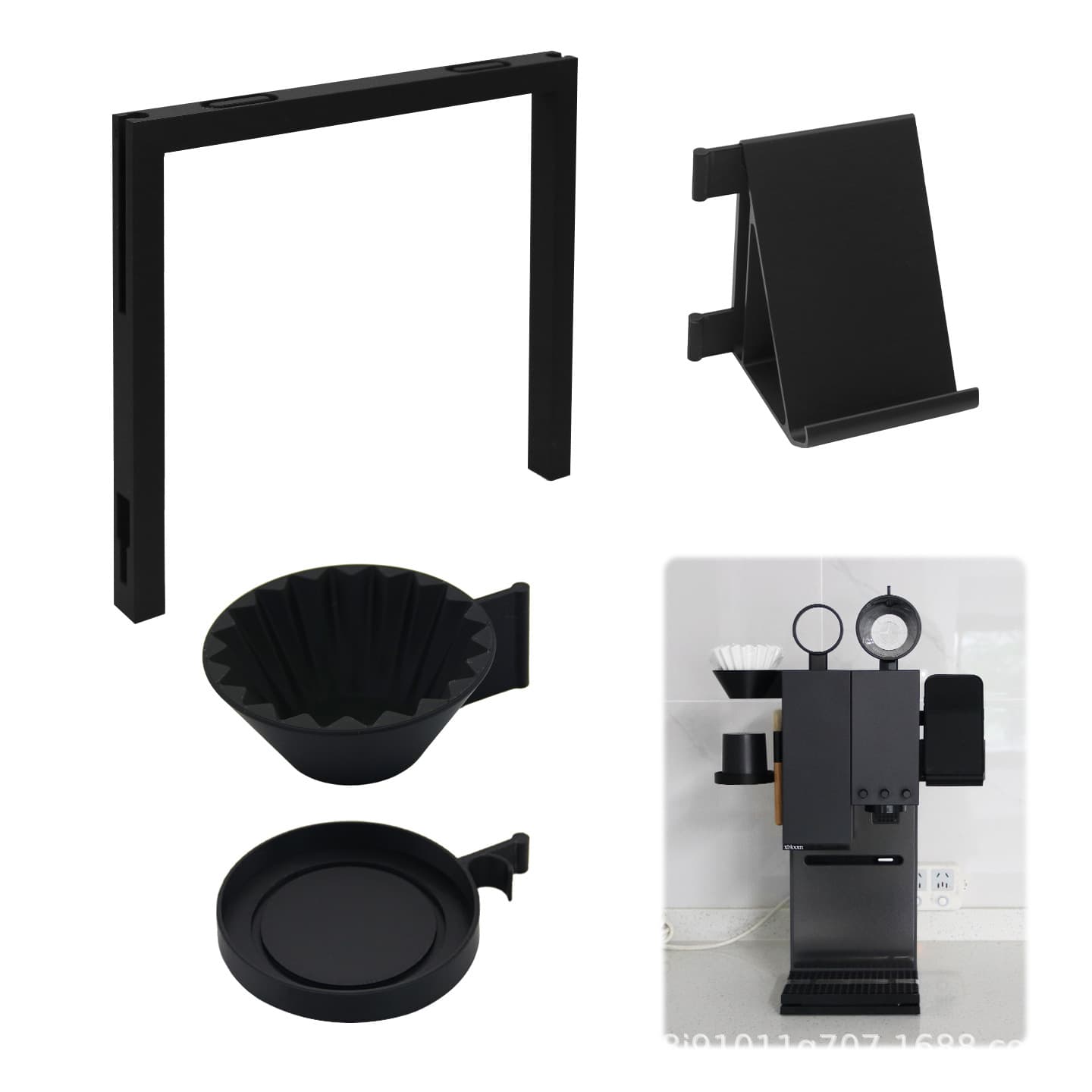 Compatible with xBloom Studio Accessory Organizer Rack, Drip Filter Cup, Grounds Cup, Chip Card, Brush Central Organizer