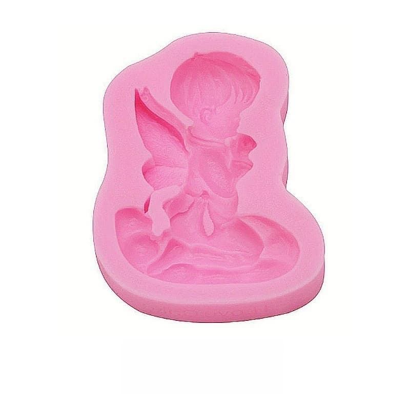 Wishing Angel Boy Butterfly Wings Chocolate DIY Fondant Cake Tool Epoxy Resin Clay Silicone Mold