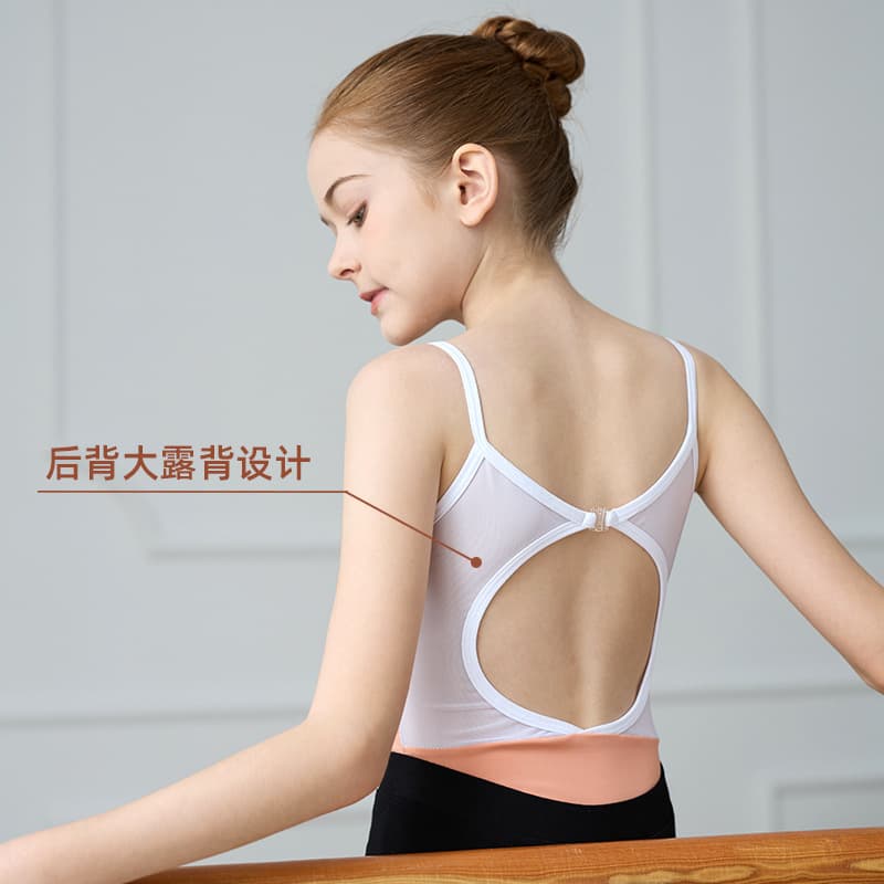 Children's Dancewear Practice Leotard Girls Ballet Dance Clothes Short Sleeve Chinese Dance Exam Outfit