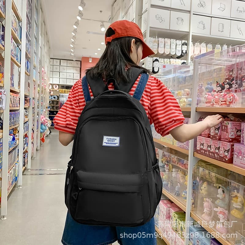 Women's Ins Forest Style Versatile Campus Backpack, Large Capacity for Middle School, High School, and College Students, Simple and Trendy
