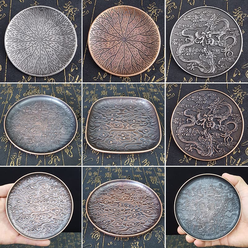 Xiangyun Coaster, Embossed Coaster, Autumn Leaf Coaster, Hetu Coaster, Flying Dragon Coaster