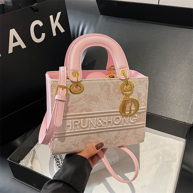 2026 New Crossbody Fashion Premium Embroidered Handbag, Niche Design, Large Capacity Shoulder & Crossbody Lady Dior Style Bag