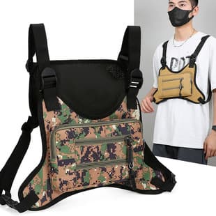 New Cross-Border Multi-Purpose Tactical Chest Bag Outdoor Men's Cycling Vest Bag Trendy Lightweight Sports Phone Crossbody Bag