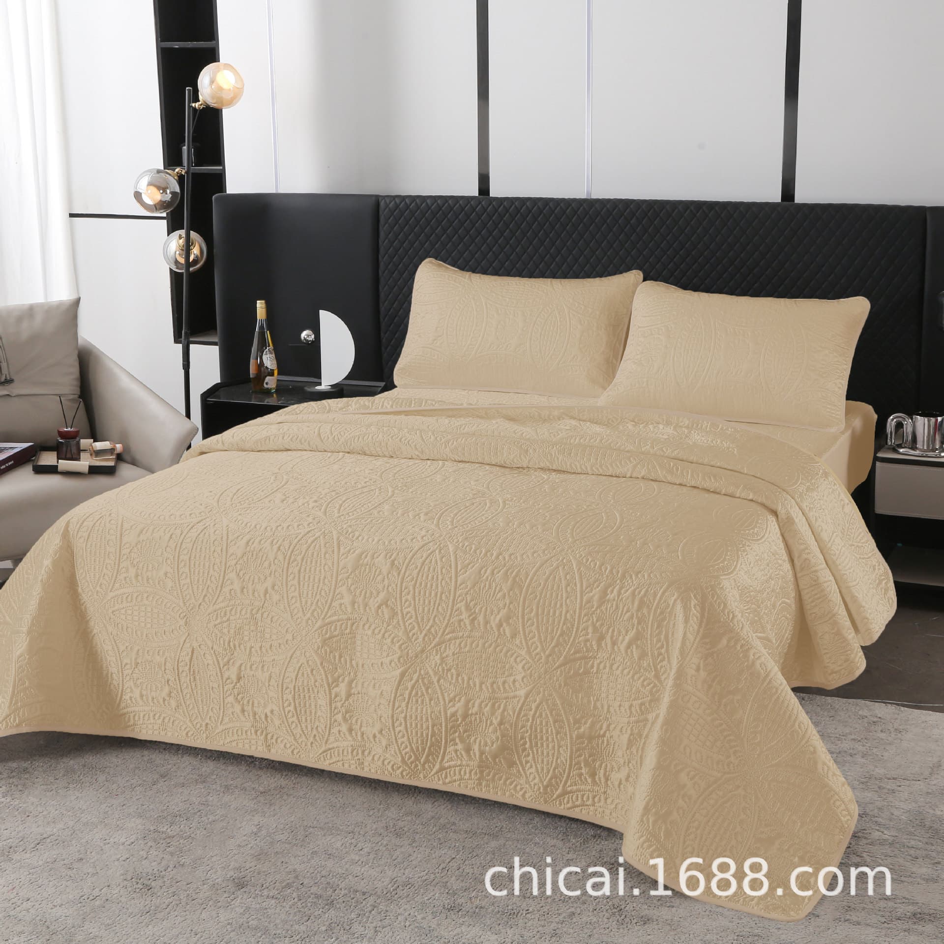 Cross-border Trade Fitted Sheet 4-Piece Set, Quilted Bed Sheet Bed Cover Single Bed Sheet Cover Set 3-Piece Set Custom Size