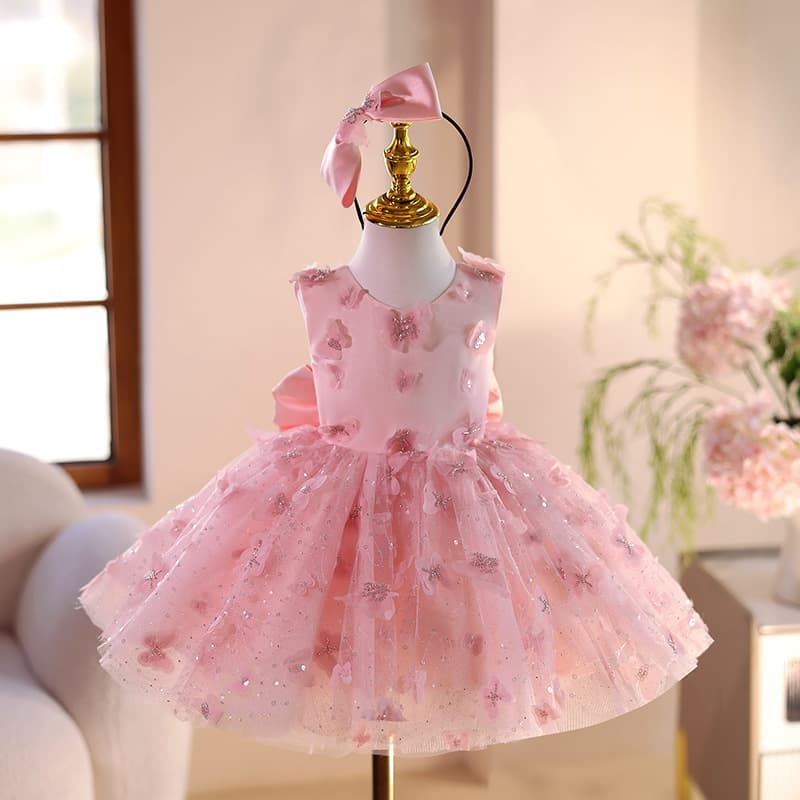 Children's Party Dress Princess Dress Flower Girl Wedding Dress Little Girl Piano Performance Dress Girls Tutu Dress
