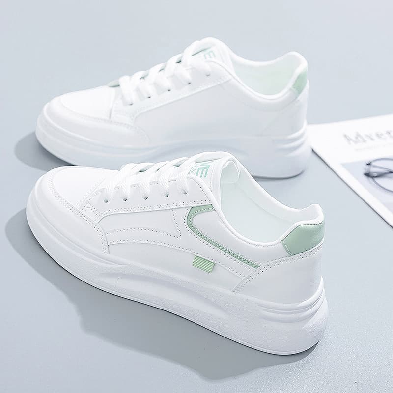Women's White Sneakers 2026 New Spring/Summer Thick-Soled Trendy Versatile Niche Student Sports Casual Sneakers
