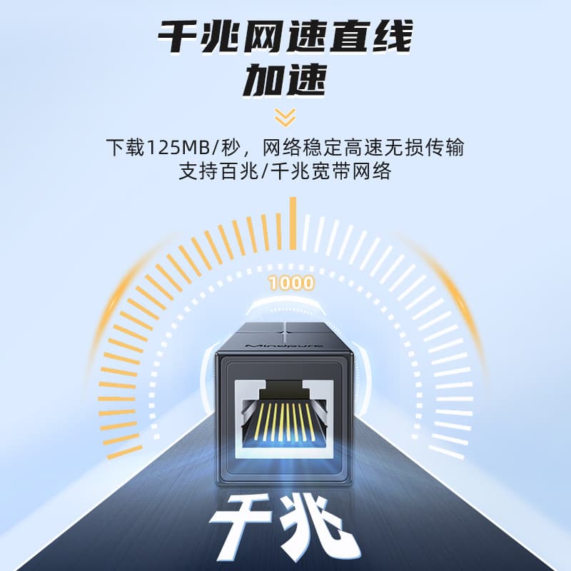 RJ45 Network Pass-Through Connector Gigabit Shielded Dual Female Broadband RJ45 Connector Network Cable Joiner Extender