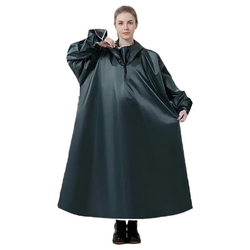 Sleeved riding raincoat electric vehicle thickened and lengthened full body heavy rainproof adult motorcycle battery car poncho raincoat