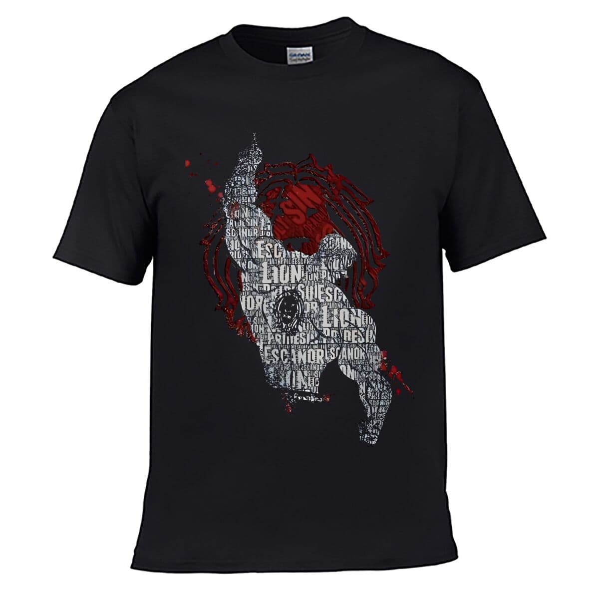 Drummer Word Art Silhouette Grunge Short-Sleeved T-Shirt