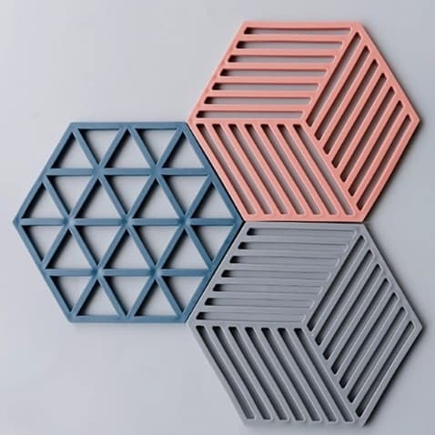 Home Nordic Table Heat Insulation Mat, Anti-Scald Bowl Mat, Pot Mat, Geometric Coaster, Kitchen Heat-Resistant Plate Mat