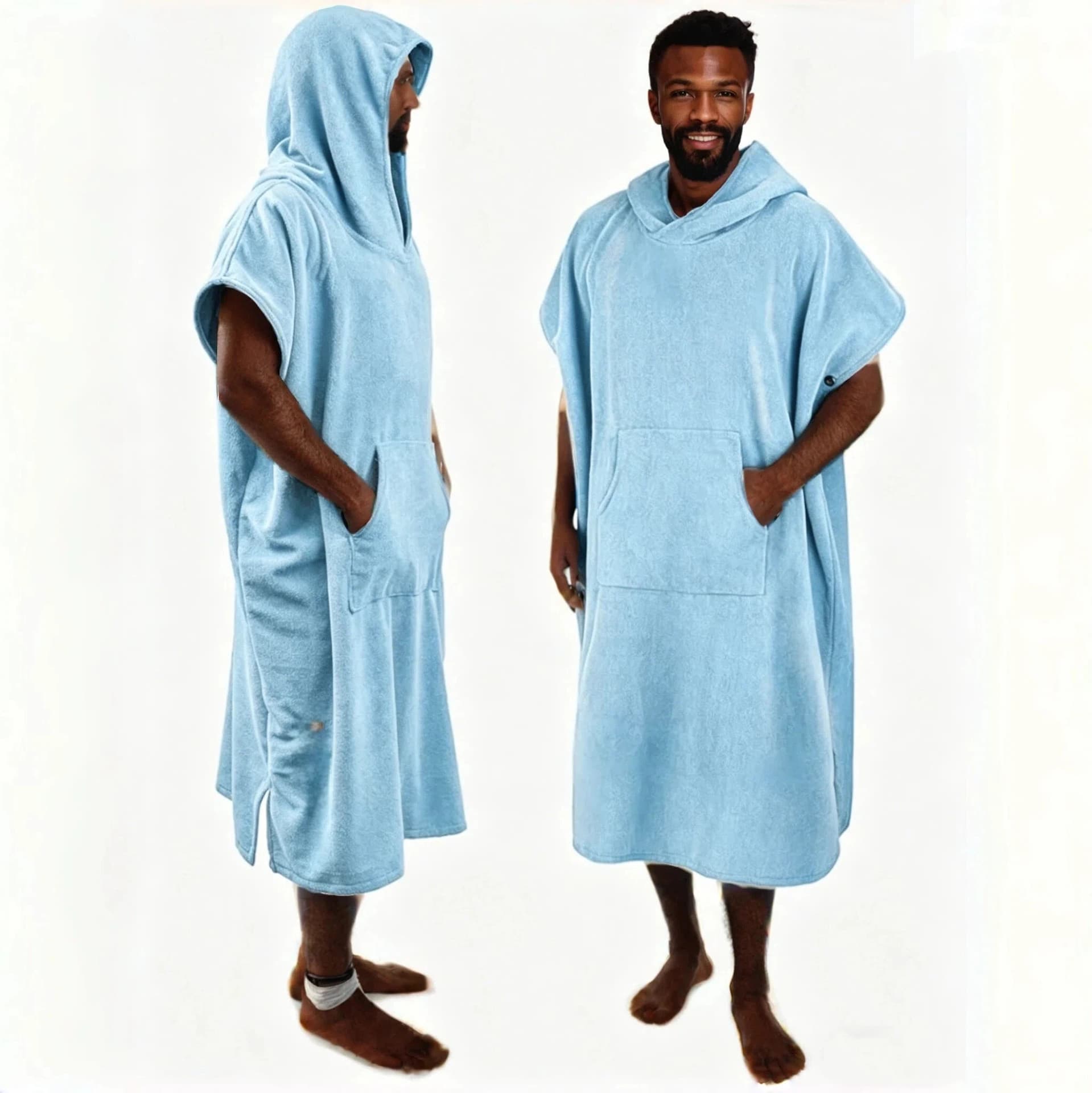 Amazon's best selling quick-drying surfing changing bathrobe microfiber hooded bathrobe beach swimming diving terry cloth