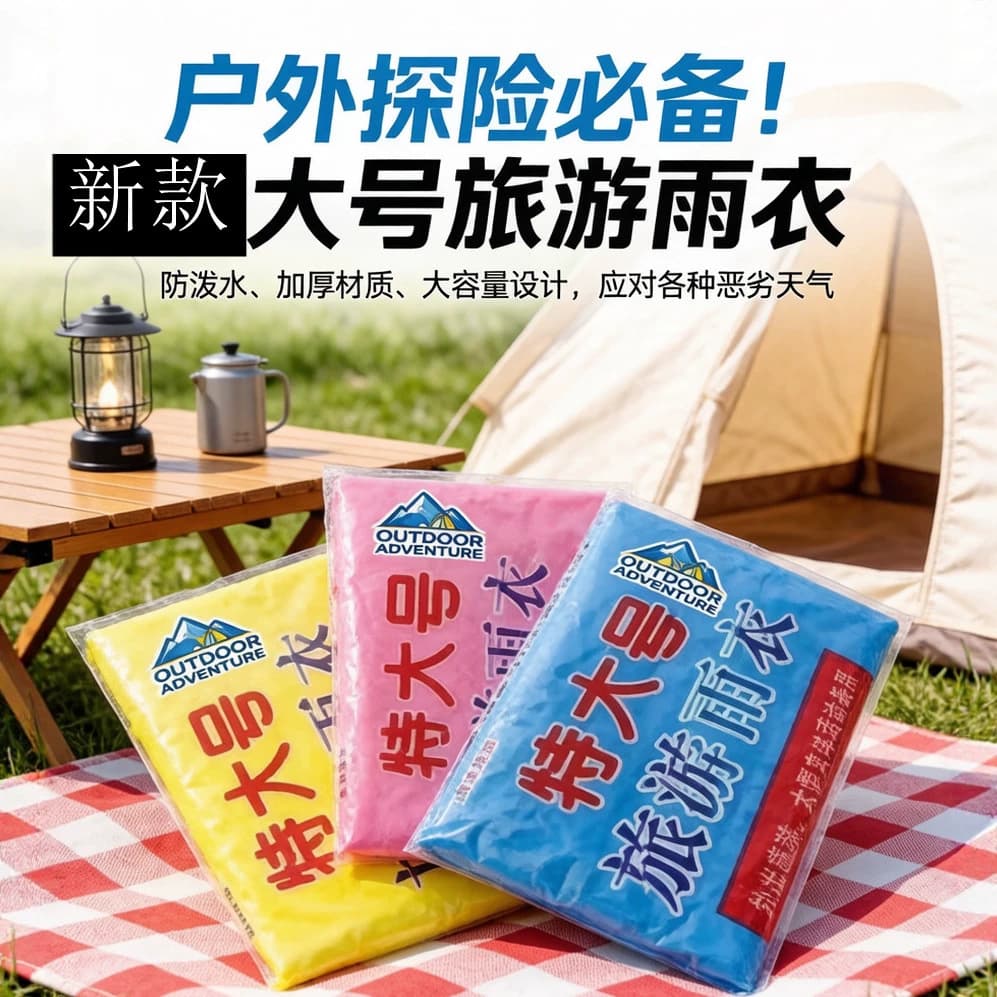 Individually Packaged Raincoat, Disposable Adult Raincoat, Portable Card-Style Raincoat, Fashionable Travel Poncho