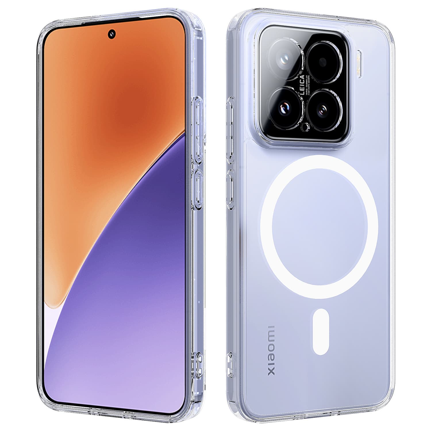 Transparent Acrylic Magnetic Phone Case for Xiaomi 14 15 Pro Ultra, Scratch-Resistant
