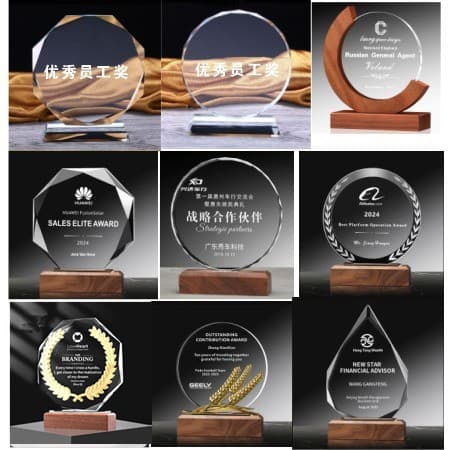 New Crystal Trophy Medal Plaque High-End Graduation Souvenir Decoration Company Award Employee Competition Wholesale