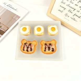 DIY Toast Cake Handmade Candle Mold, DIY Aromatherapy Candle Gypsum Cake Baking Silicone Mold