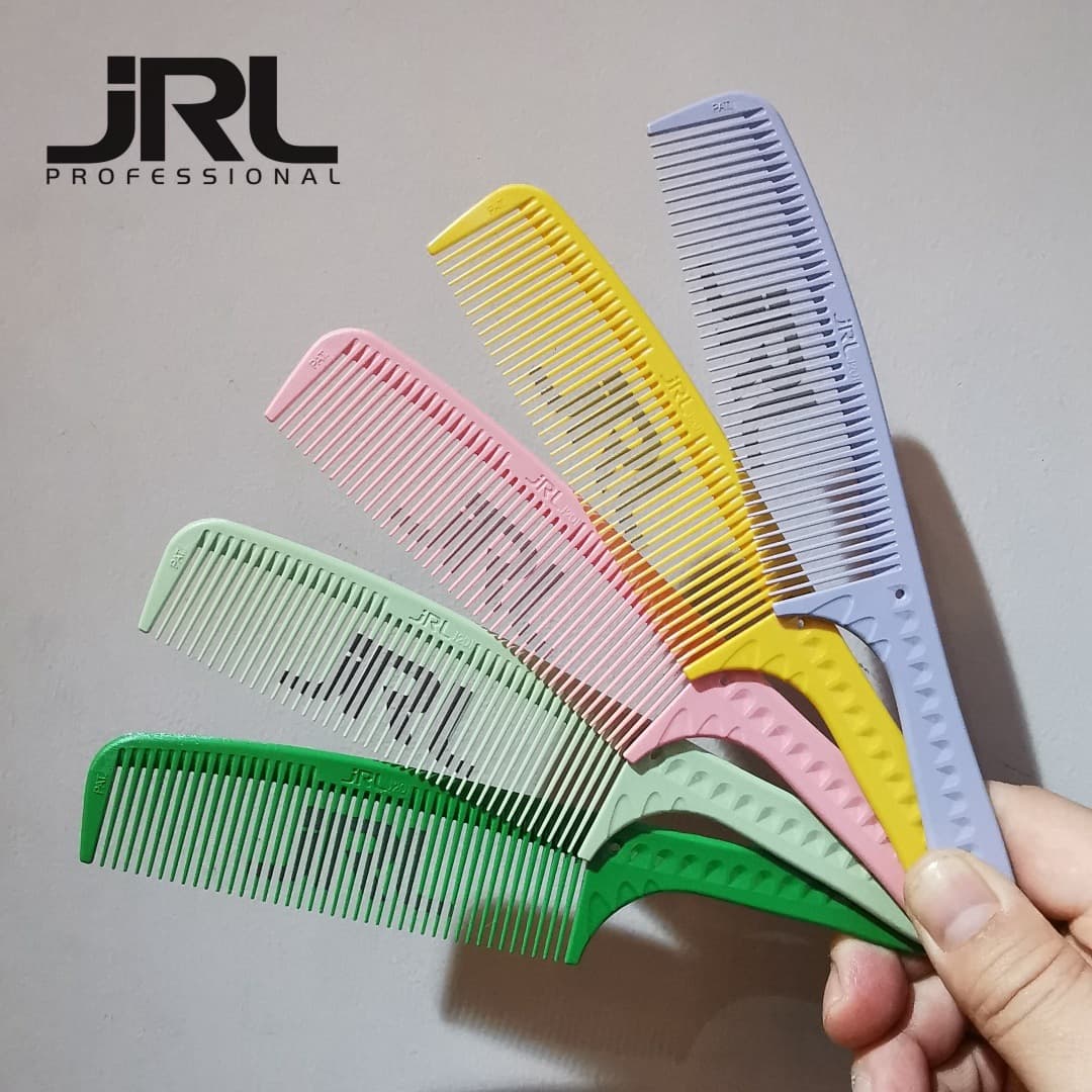 JRL Colorful Professional Men's Haircut Comb Apple Shaped Edge Push Clip Stylist Use Hairdressing Salon Black Men Fake Hair