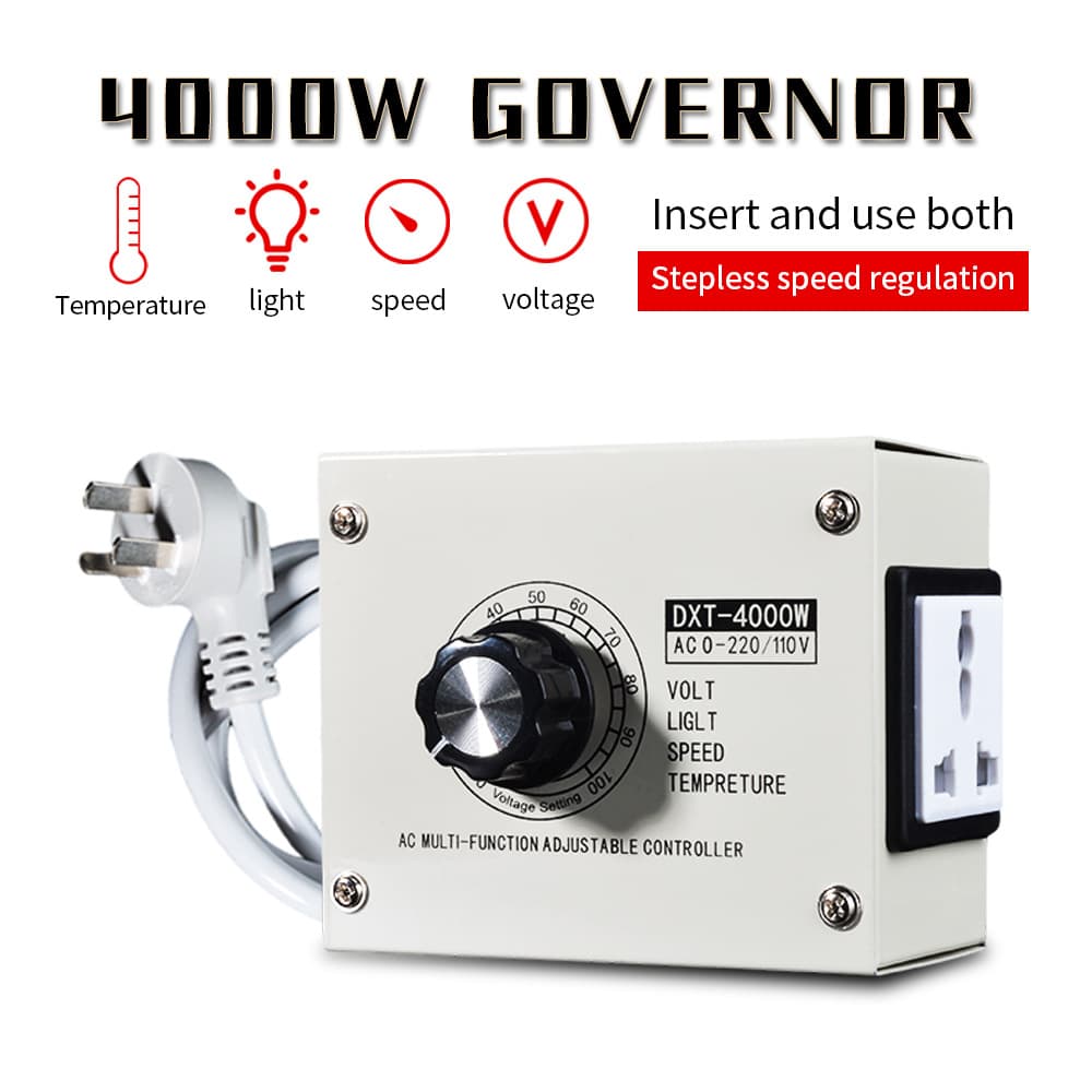 English Version SCR Electronic Temperature Controller High-Power Motor Fan Drill Variable Speed Regulator Thermostat 220V
