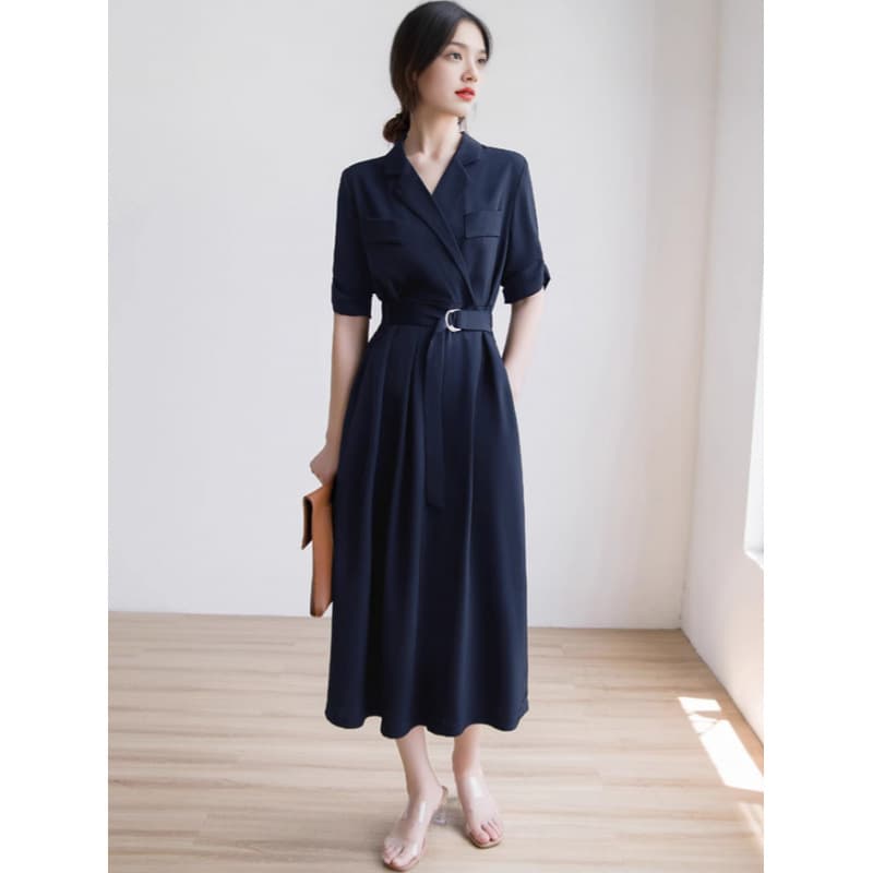 2466 plus size women's flesh-covering dress slightly chubby mm waist slimming temperament professional suit skirt long skirt summer