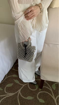 2024 New DIY Kit Korean Dongdaemun Fresh Pearl Hollow Beaded Messenger Bag Crossbody Bag