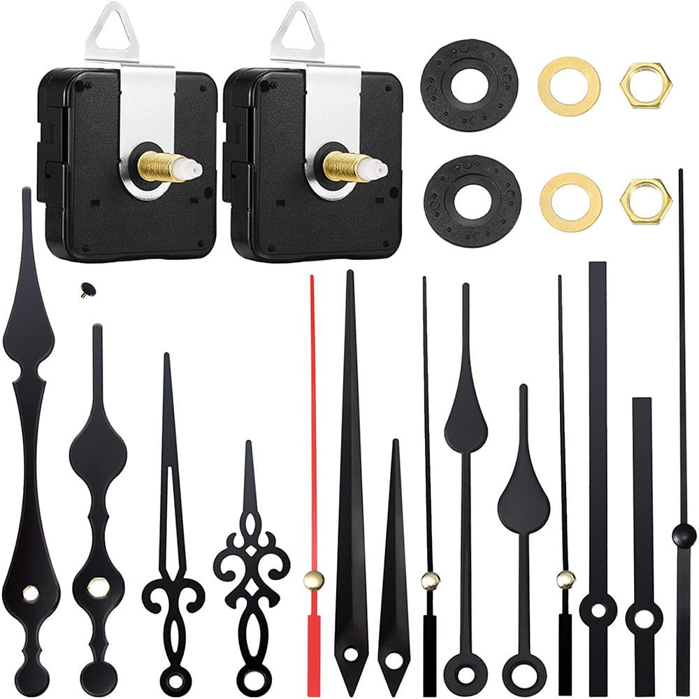 Cross-border spot DIY clock movement 2 sets, silent clock movement with second-scanning design, wall clock movement 5 sets, metal hands