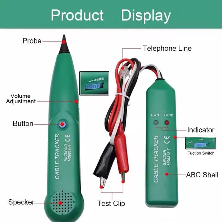 MS6812 Cable Tracer Tester Network Cable Tester Wire Tracker Line Finder