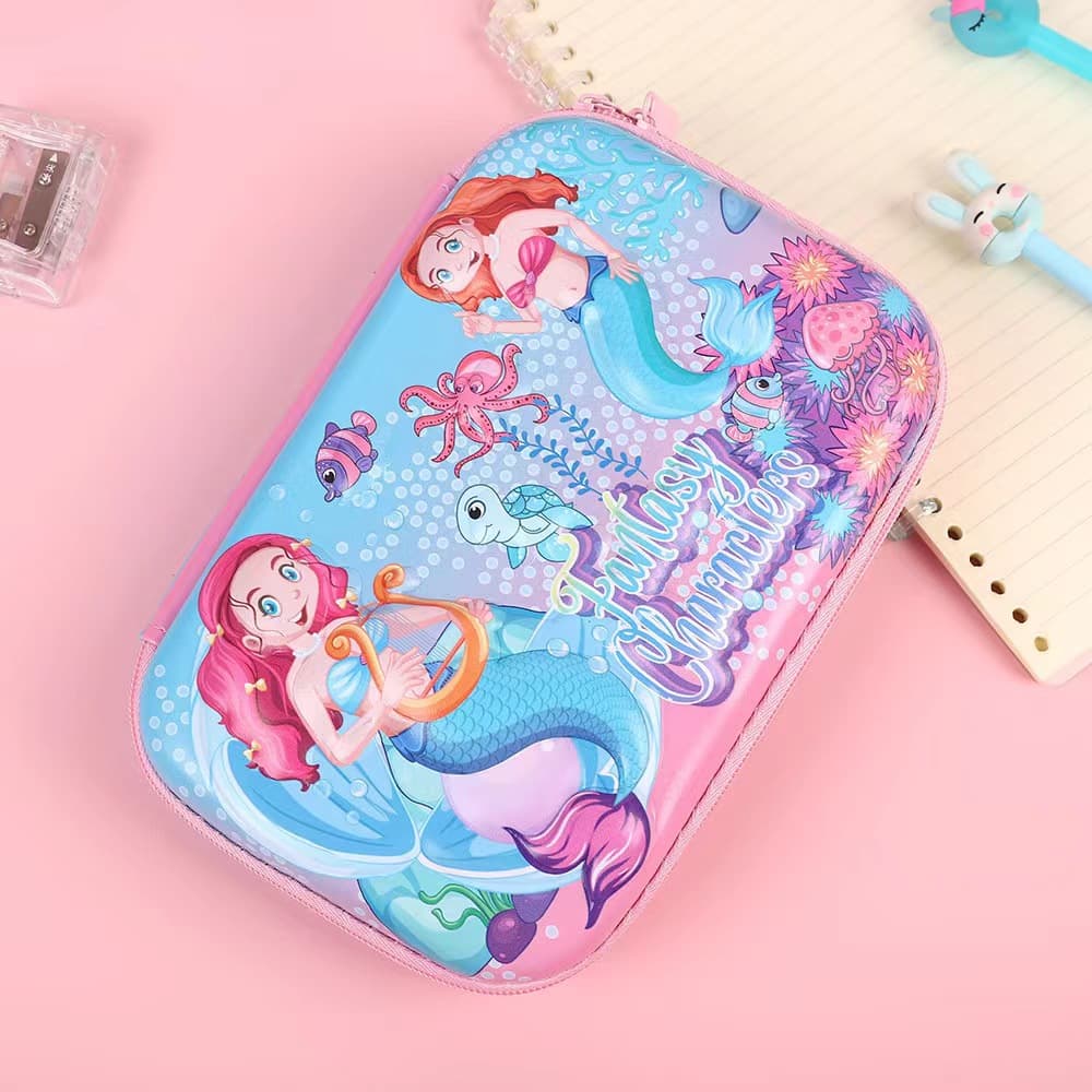 New Cartoon Cute 3D Pencil Case Large Capacity Kids Pencil Box for Boys Girls Students Big Pen Bag
