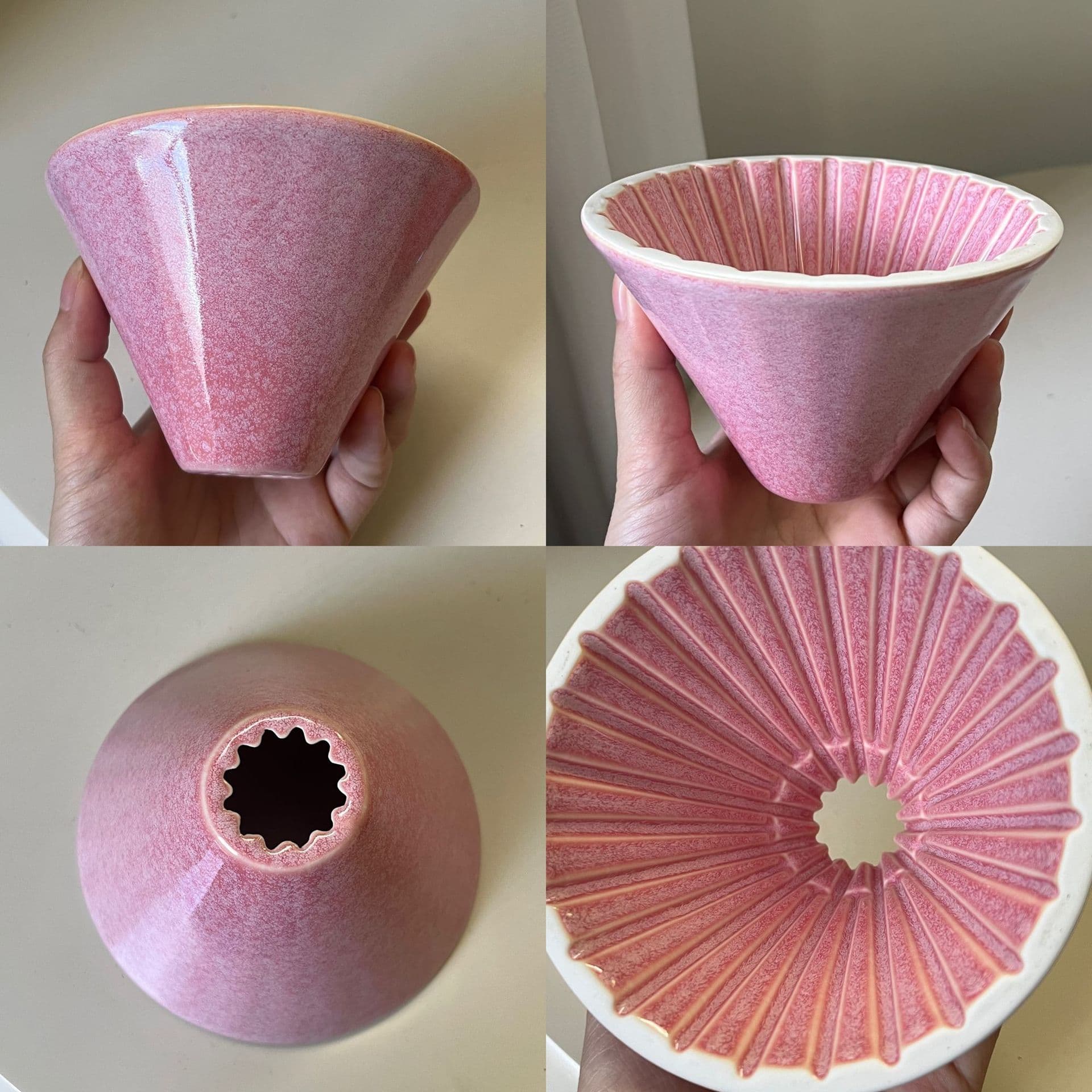 Beginner Ceramic V-Shape Coffee Drip Filter Paper Coffee Filter Brewer Modern Minimalist Style Ceramic Coffee Dripper Funnel